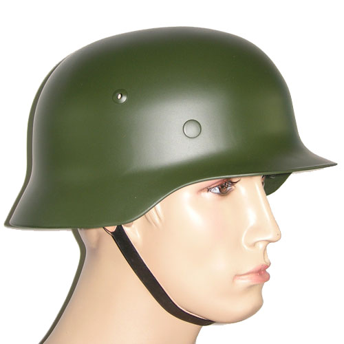 WW2 German Steel M35 Helmet in Field Green - Click Image to Close